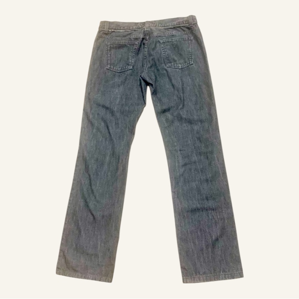 Saint Laurent / Rive Gauche Faded Black Denim Jeans with YSL logo - Picture 4 of 11